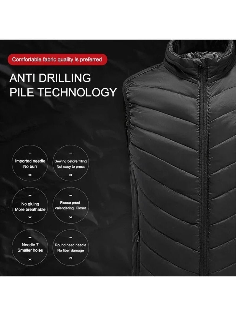 🆕️Unisex Black Heated Vest with USB |BB-DSST - Picture 5 of 7